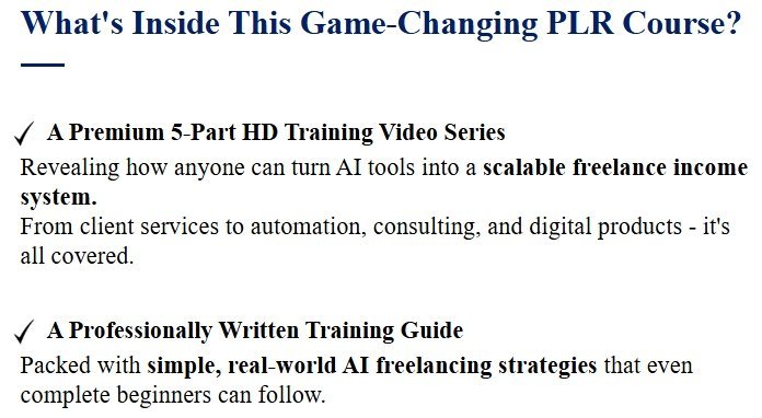 plr start a freelance business with ai